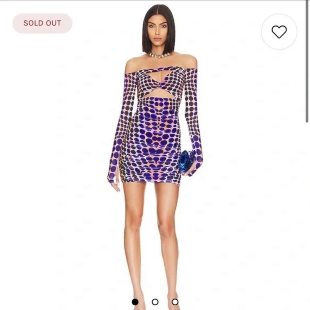 NWT AFRM multi color polka dot dress